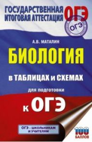 ОГЭ Биология в таблицах и схемах для подготовки к ОГЭ. 6-9 классы / Маталин Андрей Владимирович