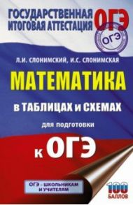 ОГЭ. Математика в таблицах и схемах для подготовки к ОГЭ / Слонимский Лев Иосифович, Слонимская Ирина Семеновна