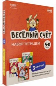 Набор тетрадей Весёлый счёт. 5-8 лет, 3 тетради / Пархоменко С. В.