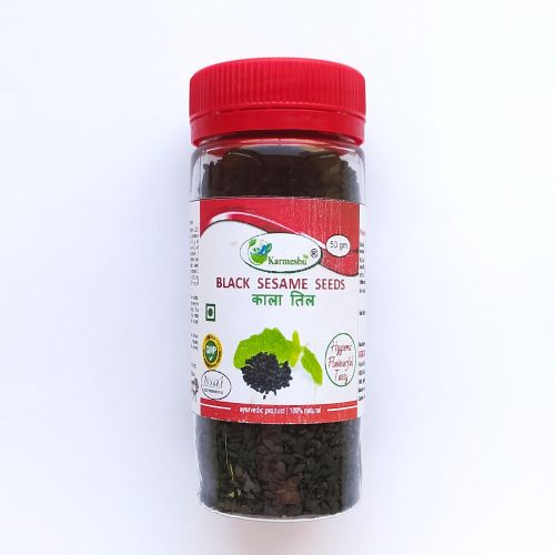 Кунжут черный семена | Black sesam seeds | 50 г | Karmeshu