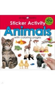 Sticker Activity. Animals with colouring pages / Priddy Roger