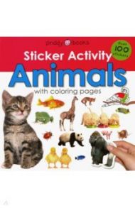 Sticker Activity. Animals with coloring pages / Priddy Roger