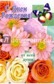 6Т-055/День рождения/открытка-вырубка