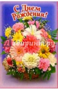 5-062/День рождения/открытка-вырубка двойная