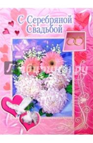 1Т-053/Серебряная свадьба/открытка-гигант двойная