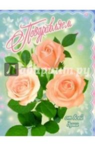3М-025/Поздравляем/открытка двойная