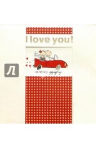 W-126 К5А/I love you!/открытка вырубка тройная