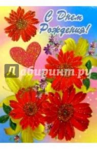 5Т-061/День рождения/открытка-вырубка двойная