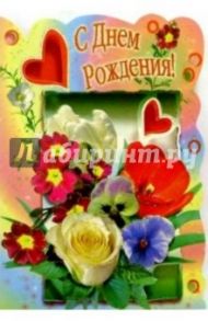 3Т-297/День рождения/открытка-вырубка двойная