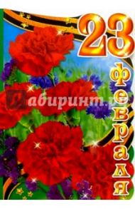 62073/23 февраля/открытка двойная вырубка