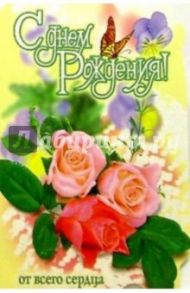 3КТ-068/День Рождения/открытка-вырубка двойная