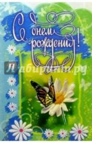 3КТ-057/День Рождения/открытка-вырубка двойная