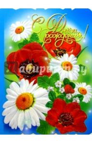 11489/День рождения/открытка-вырубка двойная