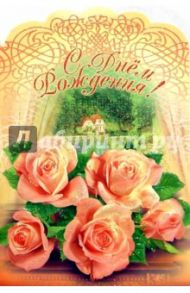 101289-3Т/С днем рождения/открытка-вырубка двойная