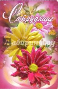 3КТ-175/Сотруднице/открытка-вырубка двойная