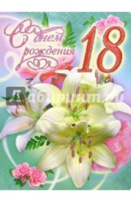 1КТ-065/День рождения 18/открытка-гигант двойная