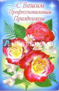 3КТ-208/С профессиональным праздником/открытка-вырубка двойная