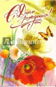 3ВКТ-033/День рождения/открытка-вырубка двойная