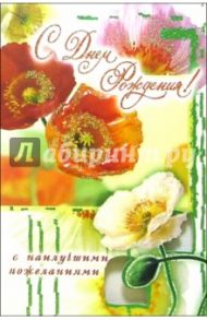3ВКТ-039/День рождения/открытка-вырубка двойная