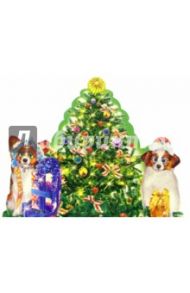 90709/Новый год/открытка-стойка вырубка
