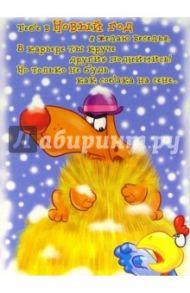 НЮ-449/Новый год (юмор)/открытка двойная