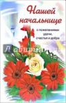 3ВКТ-115/Нашей начальнице/открытка-вырубка двойная