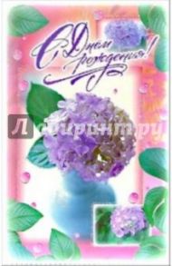 3КТ-234/День рождения/открытка-вырубка двойная