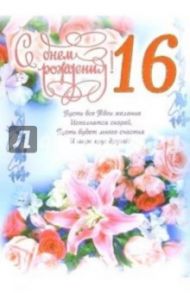 1ВКТ-039/День рождения 16/открытка-гигант вырубка