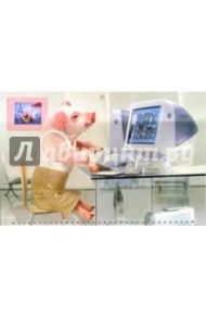 Календарь 2007. Поросенок за компьютером (14603)