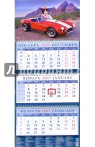 Календарь 2007 Поросенок в машине (14604)