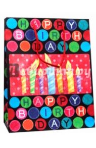 Пакет подарочный "Happy birthday-свечи"