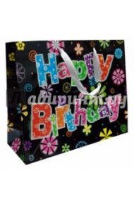 Пакет подарочный (S2-07H-0029M) "Happy Birthday" (бум)