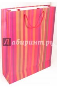 Пакет подарочный "Полоска pink"