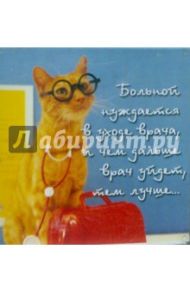 Магнитные подарочки. Больной нуждается в уходе врача, и чем дальше врач уходит, тем лучше (М-514)