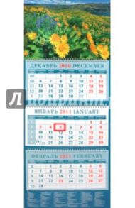 Календарь квартальный 2011 год "Пейзаж с подсолнухами" (14143)