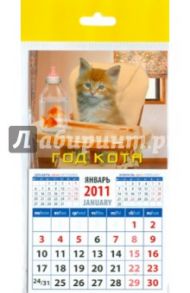 Календарь 2011 "Котенок с золотыми рыбками" (20133)