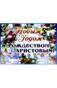 Гирлянда с плакатом А3 "С Новым годом и Рождеством!" (ГР-8924)