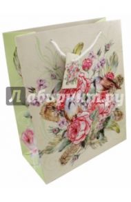 Бумажный пакет "Розовый куст" (26х32,4х12,7 см) (44227)