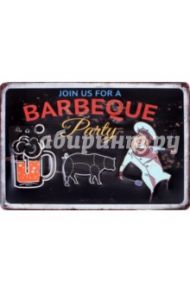 Табличка декоративная "Barbeque" (металлическая, 30х20 см)