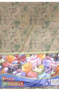 Бумага для подарков 70x100 см, Газета-крафт (С3253-05)