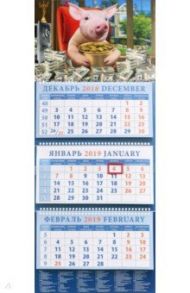 Календарь квартальный на 2019 год "Год поросенка - отличный год" (14917)