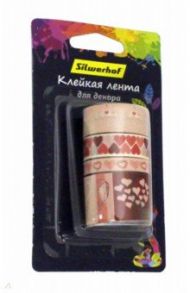 Клейкая лента Цветландия Сердечки (набор 4 штуки) (899108)