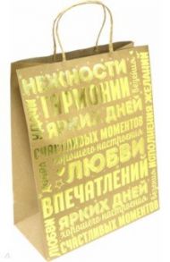 Пакет из крафт-бумаги, 26х32.4х12.7 "Пожелания" (79262)