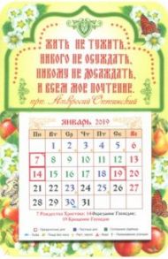 Календарь на магните на 2019 год "Жить не тужить.."