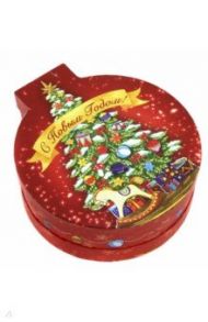 Коробка подарочная "Лошадка у елки" 18х20,2х7 см (78474)