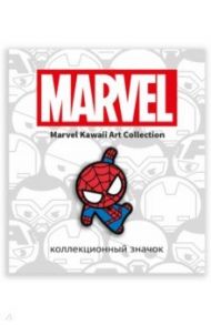 Значок деревянный "MARVEL. Человек Паук"