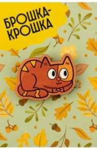 Значок деревянный "Кошка"