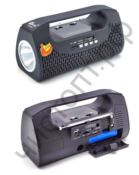 Р/п сетев. Fepe FP-9009BT USB / TF / AUX-3.5мм фонарь аккум. 18650 BT