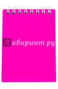 Блокнот, 80 листов, А7, гребень, DIAMOND NEON, розовый (80Б7B1гр_02033)