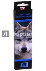 Карандаши цветные "Дикие звери" (6 цветов) (BKc_06309)